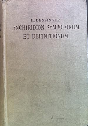 Imagen del vendedor de Enchiridion Symbolorum: Definitionum et Declarationum de Rebus Fidei et Morum a la venta por books4less (Versandantiquariat Petra Gros GmbH & Co. KG)