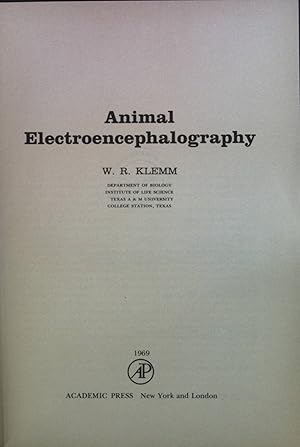 Seller image for Animal Electroencephalography for sale by books4less (Versandantiquariat Petra Gros GmbH & Co. KG)