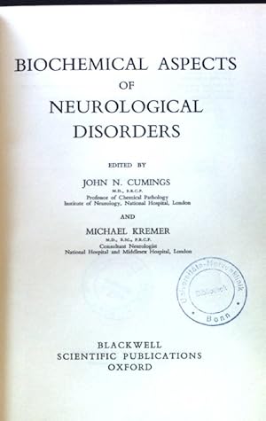 Bild des Verkufers fr Biochemical Aspects of Neurological Disorders; zum Verkauf von books4less (Versandantiquariat Petra Gros GmbH & Co. KG)