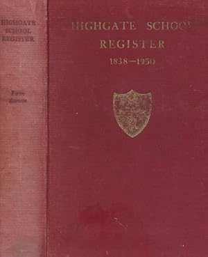 Imagen del vendedor de Highgate School Register 1838-1950 a la venta por Barter Books Ltd