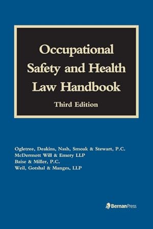 Bild des Verkufers fr Occupational Safety and Health Law Handbook zum Verkauf von GreatBookPricesUK