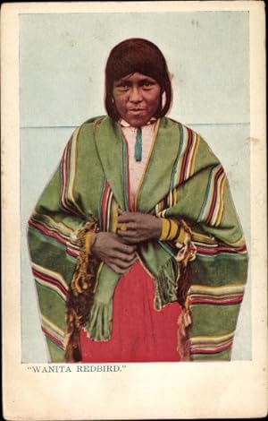 Ansichtskarte / Postkarte Wanita Redbird, Indianerin