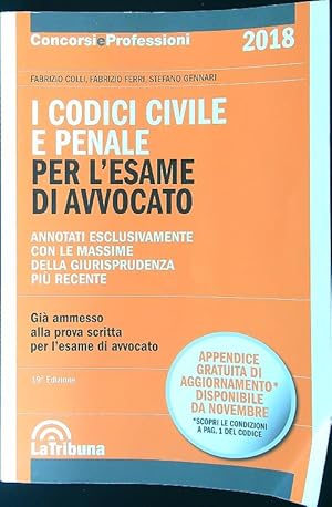 Seller image for I codici civile e penale. Per l'esame di avvocato for sale by Librodifaccia