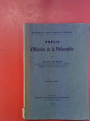 Bild des Verkufers fr Prcis d Histoire de la Philosophie (Quatrime dition) zum Verkauf von biblion2