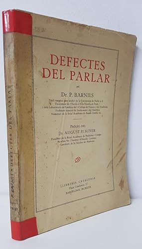 Imagen del vendedor de DEFECTES DEL PARLAR (CATALN). a la venta por Librera Smile Books