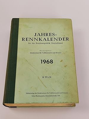 Jahresrennkalender 1968 für die Bundesrepublik Deutschland