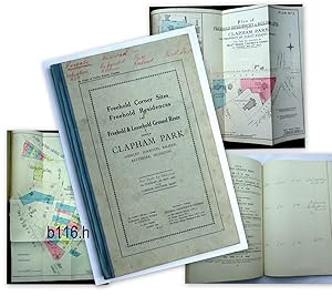 Seller image for Freehold Corner Sites, Freehold Residences and Freehold & Leasehold Ground Rents situate at CLAPHAM PARK, ANERLEY, SURBITON, BALHAM, BATTERSEA, ISLINGTON. For Sale by Auction 3rd May 1927 at the LONDON AUCTION MART. This is the Auctioneers Messrs. Rogers, Chapman & Thomas's own catalogue with the Reserve, the Prices Realised and the Name of Purchaser handwritten on blank page opposite each lot. With 2 maps. By Order of Cubitt Estates Ltd. ( prospectus.) for sale by Tony Hutchinson