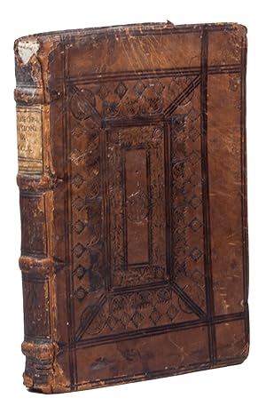 Immagine del venditore per Le trasformationi, . . In questa quarta impressione da lui in molti luoghi ricorrette.Venice, Gabriele Giolito de Ferrari, 1557. 4to. With title in a richly designed architectural woodcut frame, a half-page woodcut hemispherical map of the Americas, Europe and Africa and 82 large woodcut illustrations (plus 2 repeats) with fine ornamental and grotesque borders at either side. Contemporary(?) Polish(?) blind-tooled calf. 17th- or 18th-century endpapers. venduto da ASHER Rare Books