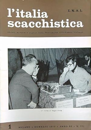 L'Italia Scacchistica. Anno 1970 completo dal numero 771 al numero 782