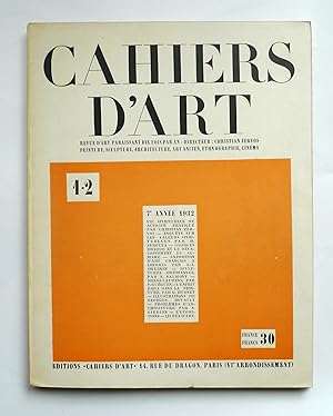 Cahiers d'Art. 1-2. 7e année 1932.