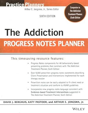 Imagen del vendedor de Addiction Progress Notes Planner a la venta por GreatBookPricesUK