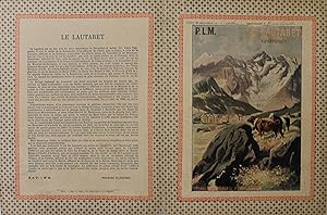 "LE LAUTARET (DAUPHINÉ)" / D'après une affiche P.L.M. de 1899 illustrée par Henri GANIER dit TANC...