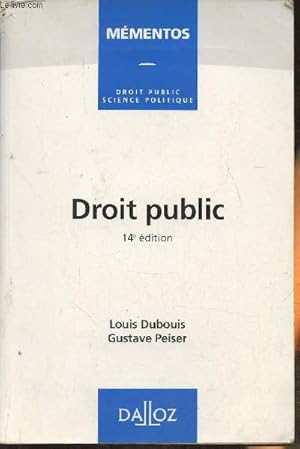 Image du vendeur pour Droit public mis en vente par Le-Livre