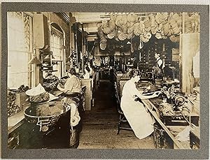 Women in Small Manufacturing Operation in 1900 Overseen by Male Supervisor