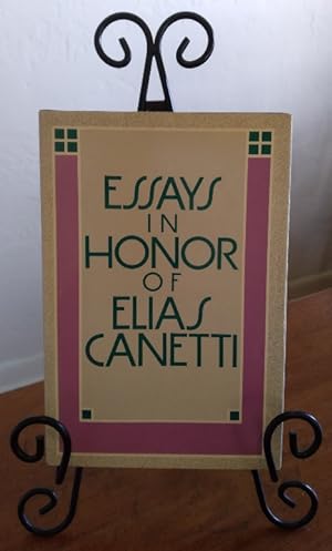 Seller image for Essays in Honor of Elias Canetti. Translated by Michael Hulse for sale by Structure, Verses, Agency  Books