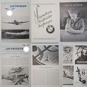 Imagen del vendedor de Deutsche Luftwacht Ausgabe Luftwissen. Mit Mitteilungen der Deutschen Akademie fr Luftfahrtforschung und der Lilienthal-Gesellschaft fr Luftfahrtforschung. Herausgegeben unter Mitwirkung des Reichsluftfahrtministerium Band 10 Nr. 4 April 1943 * mit Beitrgen von K u r t T a n k und A l e x a n d e r L i p p i s c h a la venta por Galerie fr gegenstndliche Kunst