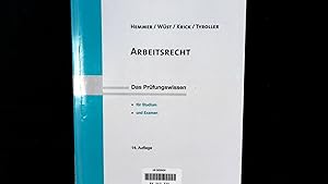 Bild des Verkufers fr Arbeitsrecht. Das Prfungswissen Juristisches Repetitorium Hemmer. zum Verkauf von Antiquariat Bookfarm