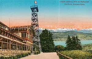 Seller image for Postkarte Carte Postale 13798442 Uetliberg ZH Restaurant Uto Kulm Sonnenaufgang Uetliberg ZH for sale by Versandhandel Boeger