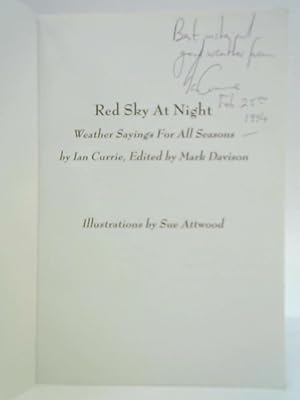 Bild des Verkufers fr Red Sky at Night: Weather Sayings for All Seasons zum Verkauf von World of Rare Books