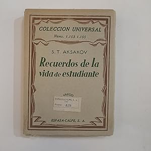 Seller image for Recuerdos de la vida de estudiante for sale by Saturnlia Llibreria