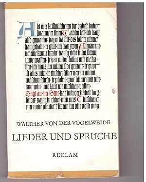 Bild des Verkäufers für Lieder und Sprüche zum Verkauf von Bücherpanorama Zwickau- Planitz