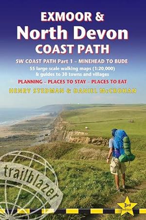 Seller image for Exmoor & North Devon Coast Path, South-West-Coast Path Part 1: Minehead to Bude (Trailblazer British Walking Guides) (Paperback) for sale by Grand Eagle Retail