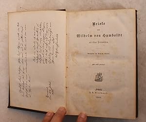 Seller image for Briefe von Wilhelm von Humboldt an eine Freundin for sale by Mullen Books, ABAA