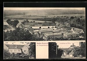 Ansichtskarte Bornstedt, Schloss, Domäne, Dorfstrasse mit Ruine