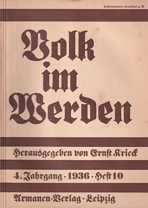 Seller image for Volk im Werden 4.Jahrgang 1936 Heft 10 (1 Heft) for sale by Clivia Mueller