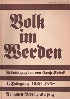 Seller image for Volk im Werden 4.Jahrgang 1936 Heft 8 (1 Heft) for sale by Clivia Mueller