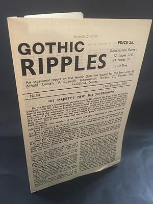 Seller image for Gothic Ripples - His Majesty's New Sub-Government for sale by blograrebooks