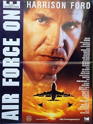 "AIR FORCE ONE" Réalisé par Wolfgang PETERSEN en 1997 avec Harrison FORD / Affiche française orig...