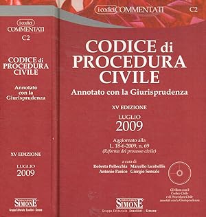 Bild des Verkufers fr Codice di procedura civile annotato con la giurisprudenza. XV edizione 2009 Aggiornato alla L.18-6-2009, n.69 zum Verkauf von Biblioteca di Babele