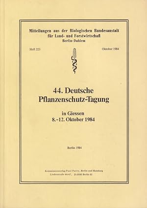44.Deutsche Pflanzenschutztagung der Biologischen Bundesanstalt