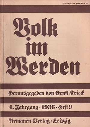 Seller image for Volk im Werden 4.Jahrgang 1936 Heft 9 (1 Heft) for sale by Clivia Mueller