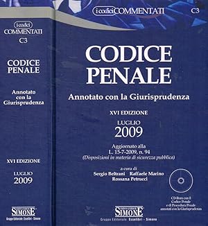 Imagen del vendedor de Codice penale annotato con la giurisprudenza luglio 2009 Aggiornato alla L.15-7-2009, n.94 a la venta por Biblioteca di Babele