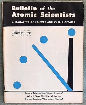 Immagine del venditore per Bulletin of the Atomic Scientists Volume XVII Number 1 January 1961 venduto da Argyl Houser, Bookseller