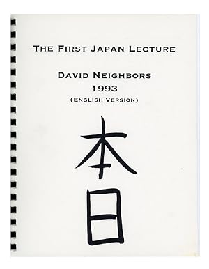Imagen del vendedor de The First Japan Lecture 1993 (English Version) a la venta por Quicker than the Eye