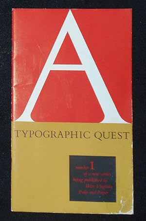 Immagine del venditore per A Typographic Quest Number One venduto da Classic Books and Ephemera, IOBA