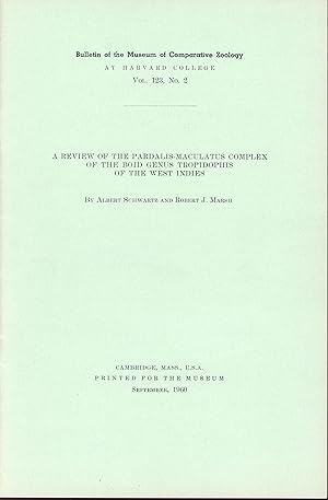 Imagen del vendedor de A review of the pardalis-maculatus complex of the boid genus Tropidophis of the West Indies. a la venta por Frank's Duplicate Books