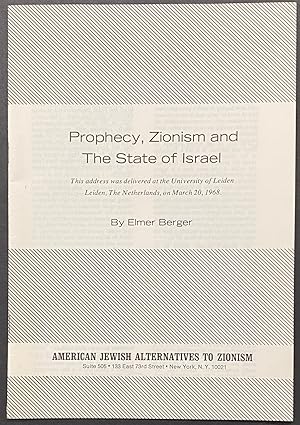 Immagine del venditore per Prophecy, Zionism and the State of Israel venduto da Bolerium Books Inc.