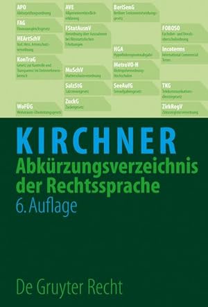 Bild des Verkufers fr Abkrzungsverzeichnis der Rechtssprache zum Verkauf von AHA-BUCH GmbH
