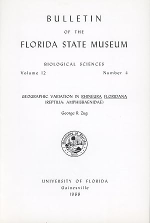 Bild des Verkufers fr Geographic variation in Rhineura florieana (Reptilia: Amphisbaenidae). zum Verkauf von Frank's Duplicate Books