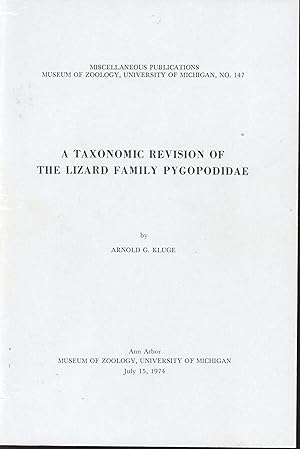 Seller image for A taxonomic revision of the lizard family Pygopodidae. for sale by Frank's Duplicate Books