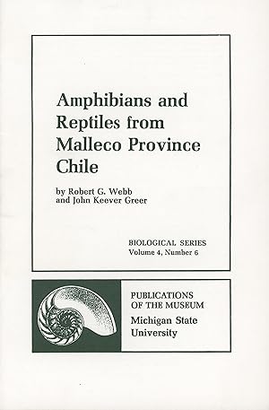 Imagen del vendedor de Amphibians and reptiles from Malleco Province Chile. a la venta por Frank's Duplicate Books