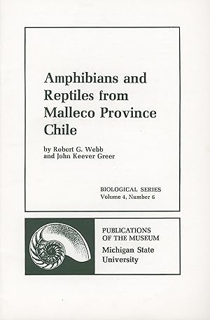 Imagen del vendedor de Amphibians and reptiles from Malleco Province Chile. a la venta por Frank's Duplicate Books