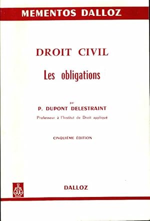 Image du vendeur pour Droit civil - Pierre Dupont Delestraint mis en vente par Book Hmisphres