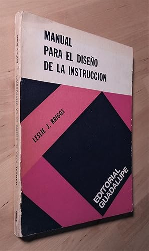 Bild des Verkufers fr Manual para el diseo de la instruccin zum Verkauf von Llibres Bombeta
