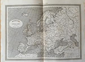 Mapa de Europa grabado por R. Alabern y pubicado por Gaspar y Roig en 1853