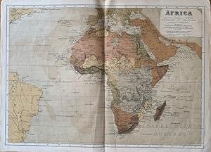 Mapa de Africa grabado por Otto Neussel de un dibujo de J.P. Morales